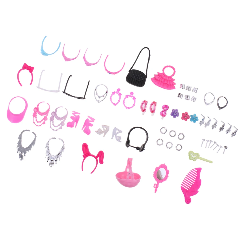 Set of Fashionable Doll Accessory Handbag And Necklace For  Dolls