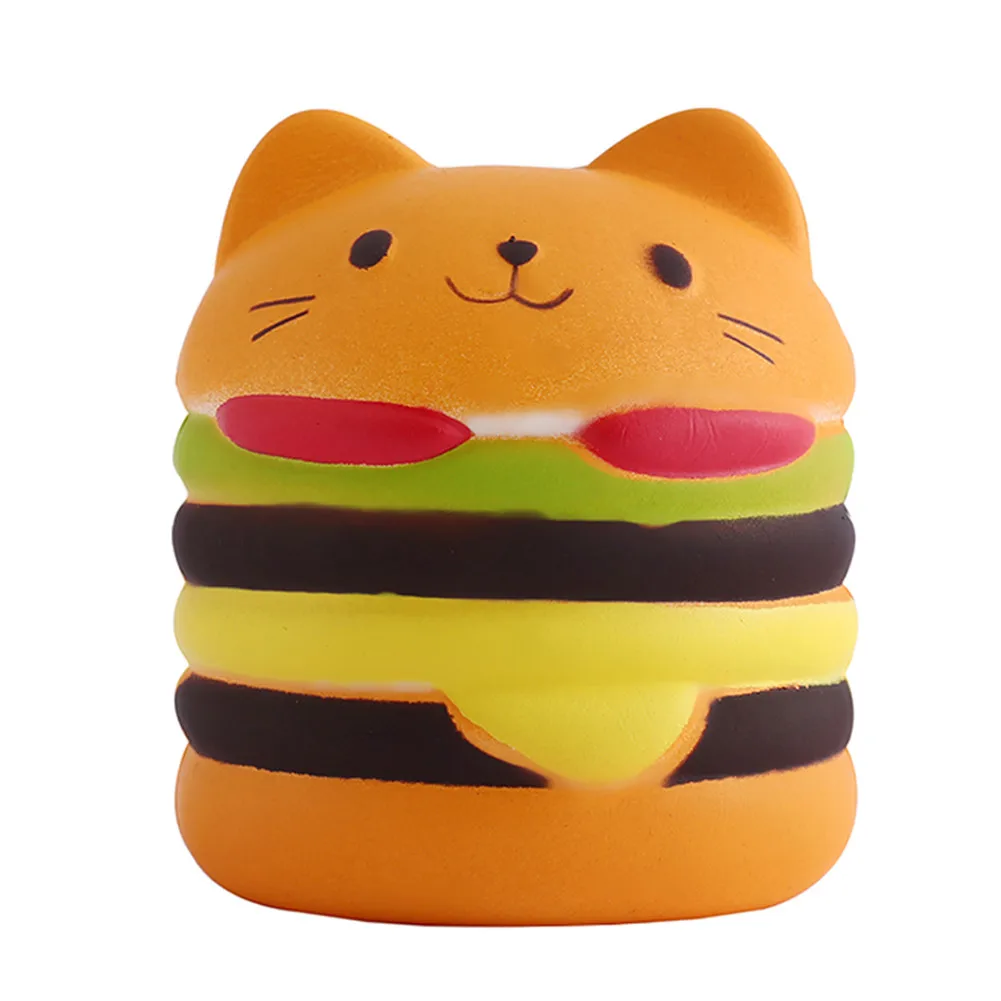 9,5 см мягкий медленно поднимающийся милый Jumbo Squeeze Yummy гамбургер кошка Медведь телефон ремни DIY Декор хлеб детская игрушка подарок
