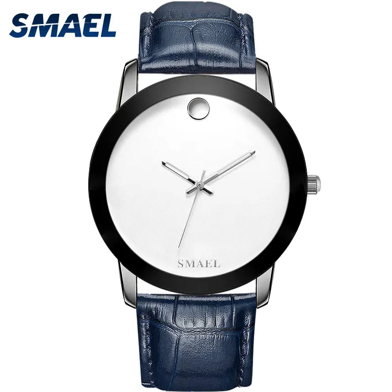 Men Watches Leather Quartz Watch SMAEL Big Digital Clock Waterproof relogio masculino1902 Sport Wristwatch Male | Наручные часы