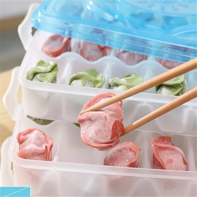 Четыре слоя быстро замороженные пельмени коробка кухня клецки сетки лоток