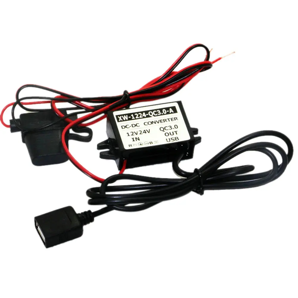 

Multifunction DC12V/24V 46x32x18mm To QC3.0 Waterproof Car Cellphone Power Supply Converter Module