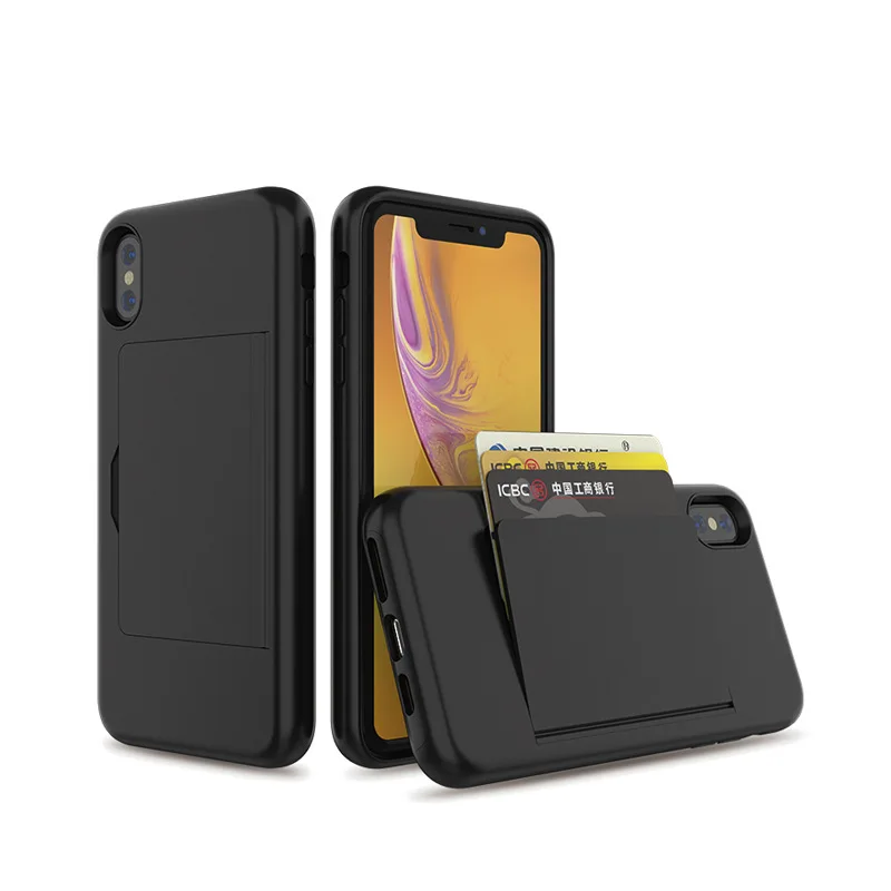 Деловой чехол ярких цветов для iPhone X XS 6 6S 7 8 Plus MAX с откидной крышкой и кармашками