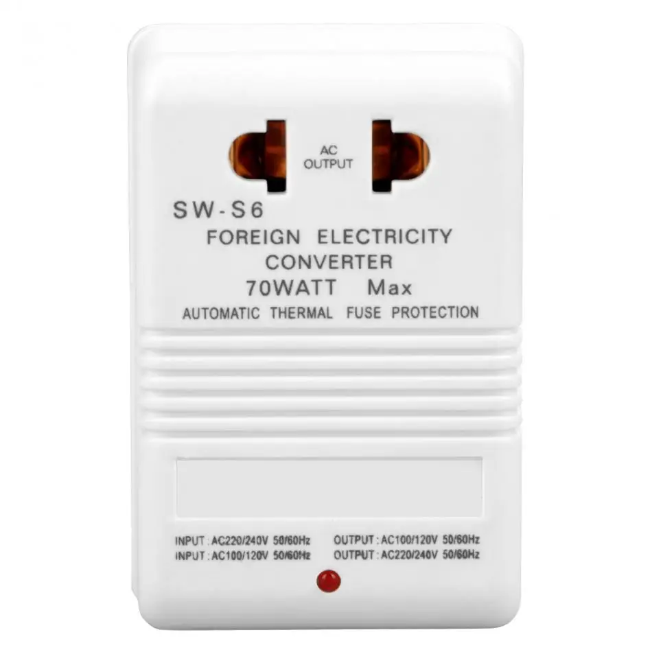 Details about / 220V-110V Step Down Voltage Converter Power Transformer 70W Hot