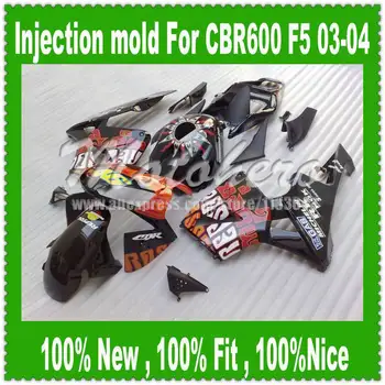 

100%Fit injection mold fairing kits Red Black Repsol for HONDA CBR600 RR 2003 2004 CBR 600RR 03 04 CBR600RR F5 03 04 Fairings