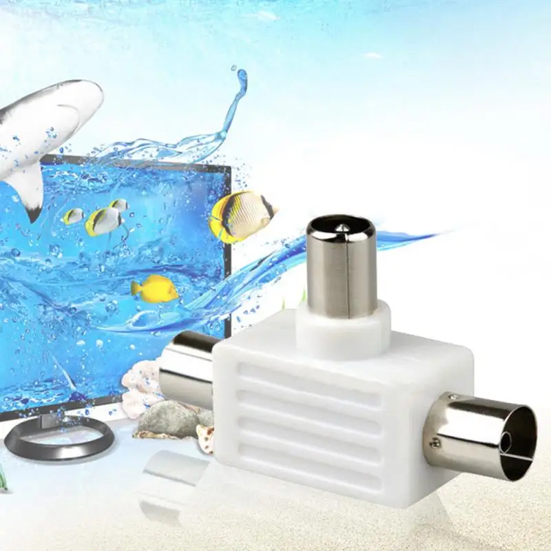 

1 Pcs RF Coax 1 Male to 2 PAL Male Connector TV Antenna Connector TV Antenna Splitter Double Adapter