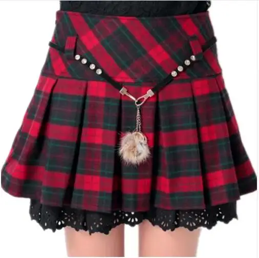 Mode Automne Hiver Jupe Femmes 2019 Dame Ecoliere Sexy Court Gris Rouge Jupe Plissee Mini Jupes A Carreaux Femmes Faldas Aliexpress