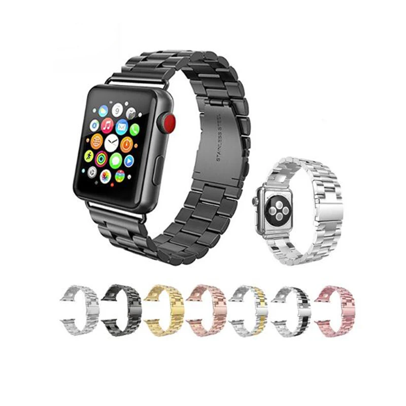 

Luxury Stainless Steel metal Strap for apple watch band 42mm 38mm link bracelet wrist belt Watchband for iWatch 3/2/1 clock band