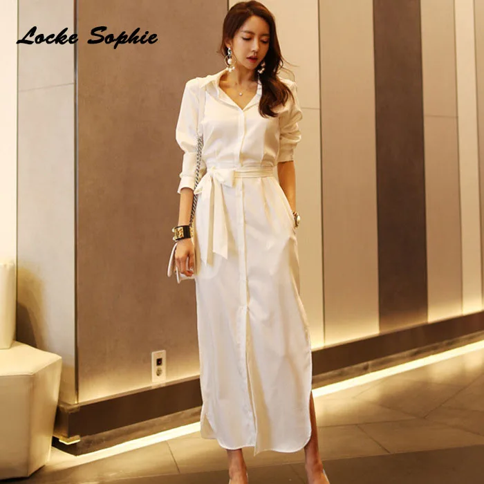 

1pcs High waist Ladies Plus size Sexy shirts dresses 2019 Summer Fashion cotton blend Mosaic Forking Dress womens Skinny Dress