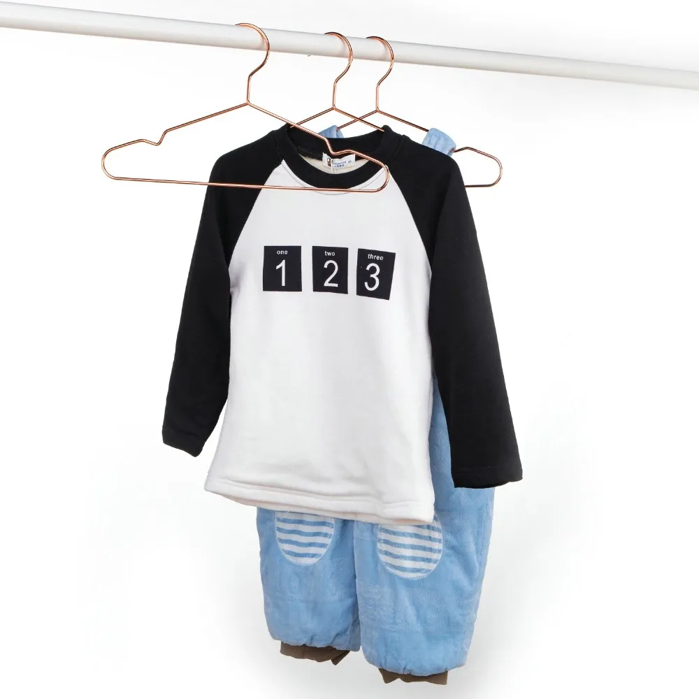 Hangerlink 32cm Children Rose Gold Metal Clothes Shirts Hanger with Notches, Cute Small Strong Coats Hanger for Kids(30 pcs/Lot)