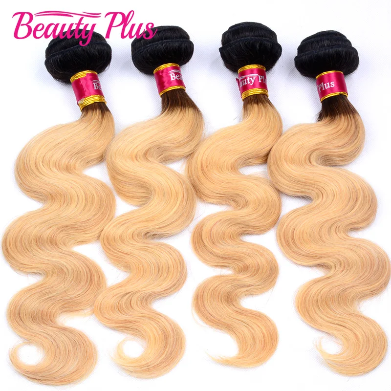 

7A Malaysian Virgin Hair Body Wave Honey Blonde Two Color Ombre Human Hair Extensions Blonde Weave Malaysian Hair Bundles