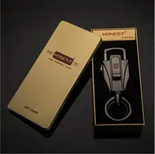 USB Rechargeable Metal Keychain Electronic Cigarette Cigar Lighter Key Rings Keyfob Keyring For Car BMW VW Audi Toyota Honda