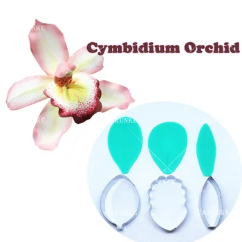

Cymbidium Orchid Petal Flower Cutter Cake Decorating Tools Fondant Mold Cattleya Orchid Petal Veiners Mould