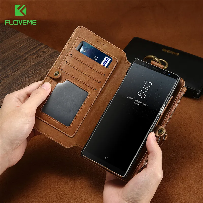 

Floveme PU Leather Phone Case For Samsung S9/S10/S10E/S10plus Cover Coque Luxury Capa For Samsung note8/note9 Anti-knock Fundas