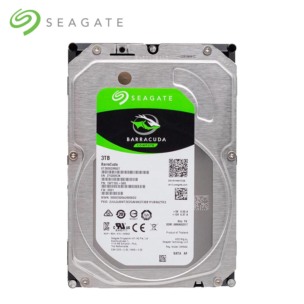 

Original Seagate 3TB Desktop HDD Internal Hard Disk Drive 3.5 '' 3 TB 5400RPM SATA 6Gb/s Hard Drive For Computer ST3000DM007