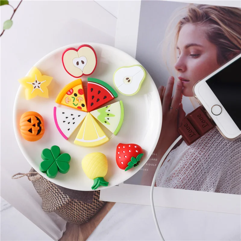 Cable Bite Protector for Iphone cable Winder Phone holder Accessory cable biters dog rabbit cat Animal squishy doll model fruit Cable Bite Protector for Iphone cable Winder Phone holder Accessory cable biters dog rabbit cat Animal squishy doll model fruit
