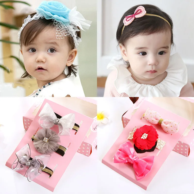 3pcs/set Gift Box Packing Kids Girl Hair Accessories Hair Decor