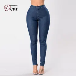 Да ладно, дорогой calcas feminina джинсы женщина 2018 vaqueros Mujer Cintura Alta TB2460 карандаш брюки синий Женская мода повседневные джинсы