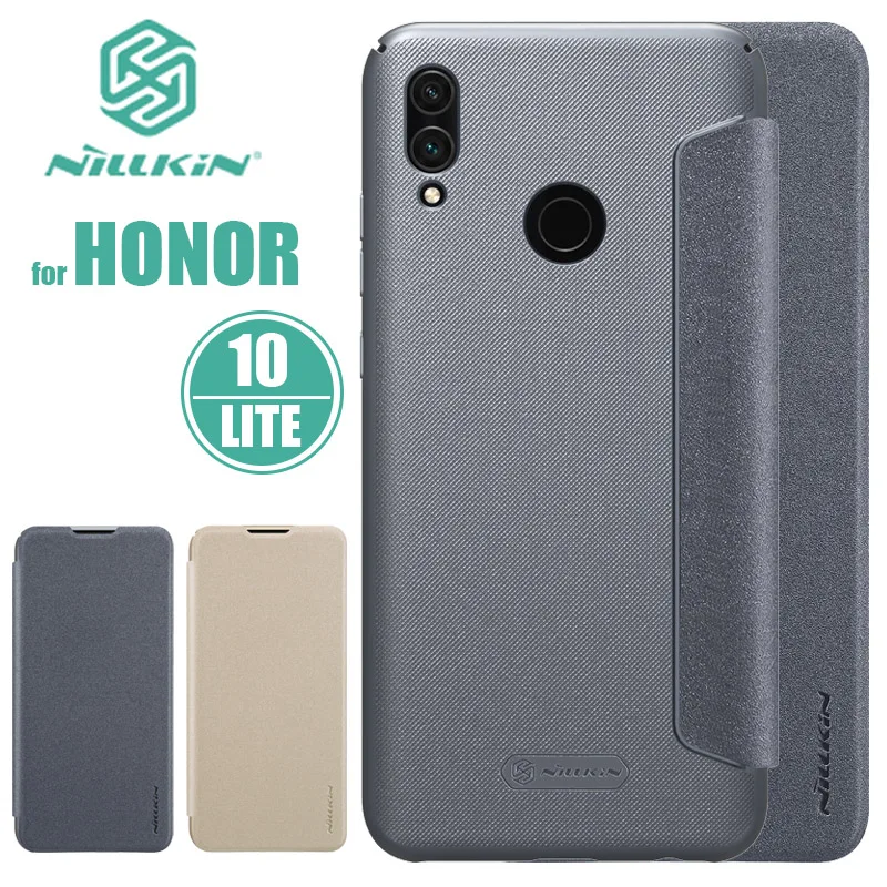 Чехол Nillkin для Huawei Honor 10 Lite блестящий кожаный флип чехол роскошный тонкий матовый