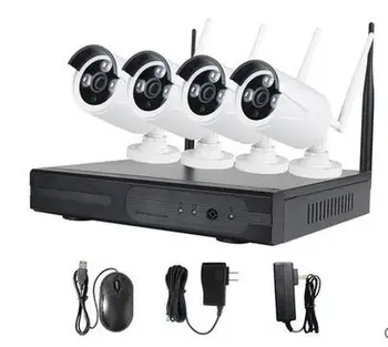 

Home Security 4 Channel CCTV NVR KIT 720P Wireless IP Camera System 4ch Linux Network video recorder P2P ONVIF HDMI