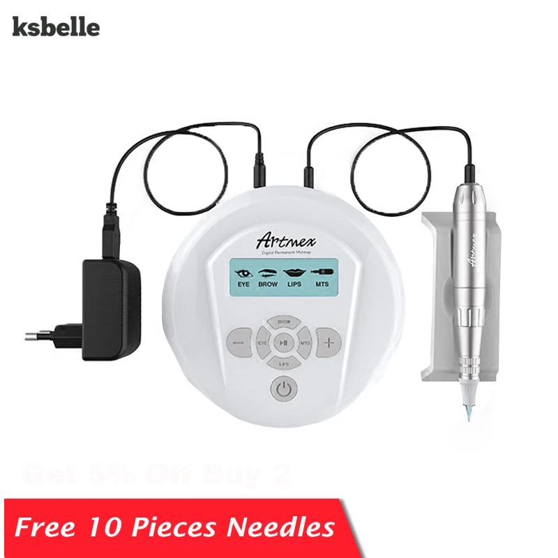 

Permanent Makeup Eyebrow Tattoo machine With Digital Control Panel Micropigmentation Device Eye Brow Lip Rotary Pen Artmex V6