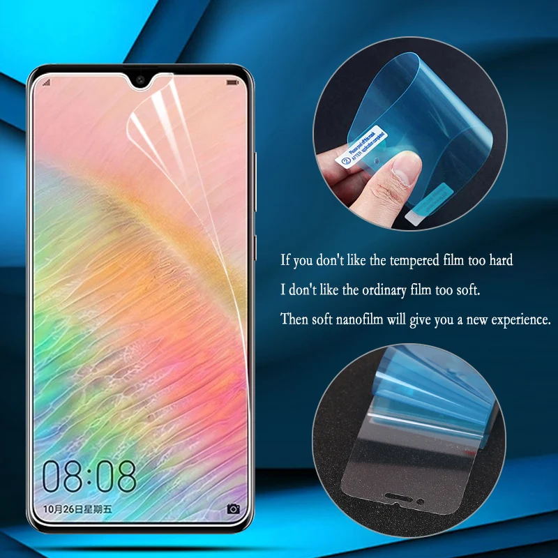 

Nano Explosion-proof Film Foil For Huawei Y9 2019 Honor 10 lite 8A 8C Screen Protector for Huawei Mate 20 Pro X Guard