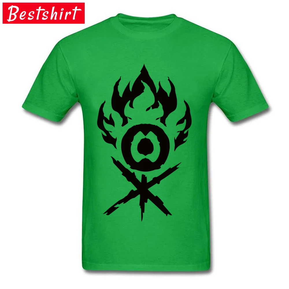 clans guild symbol T Shirt Prevailing O Neck Party Short Sleeve Pure Cotton Mens Top T-shirts Classic Tops T Shirt clans guild symbol  green