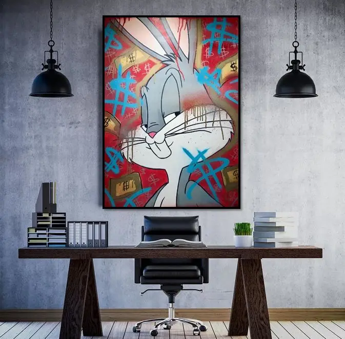 

hand made oil painting cartoon Alec Monopoly on canvas good gift for wall decoration
