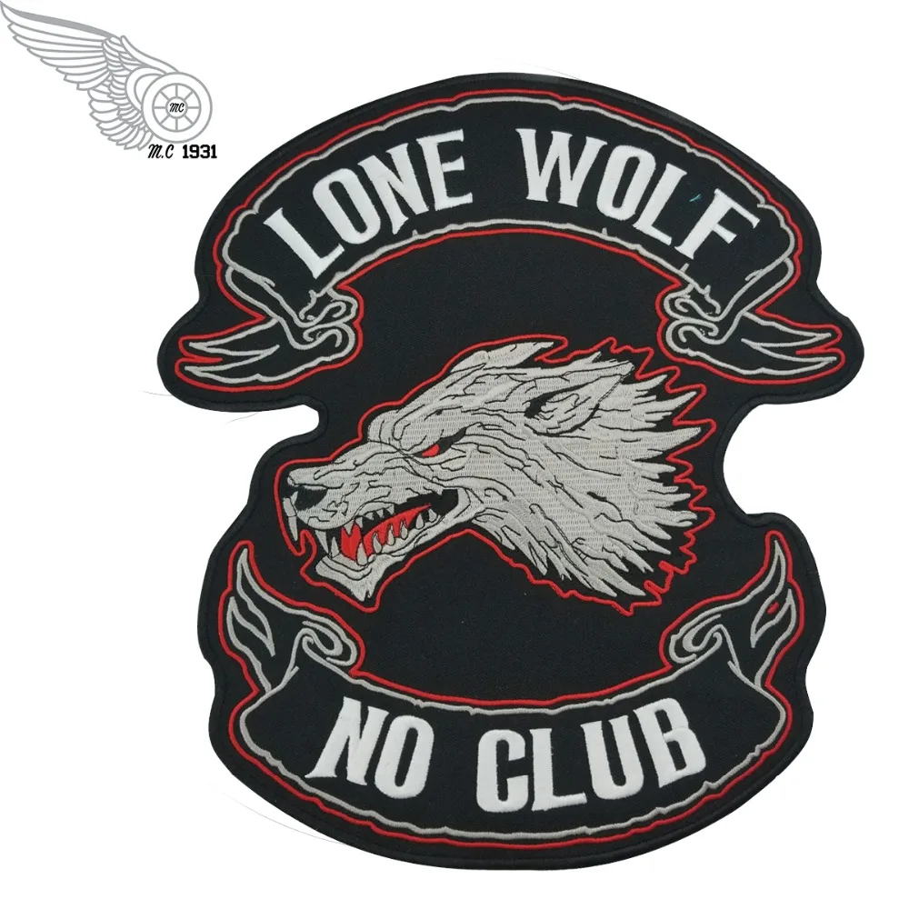 Aliexpress.com : Buy Lone Wolf No Club Back Biker MC Patches Motorcycle