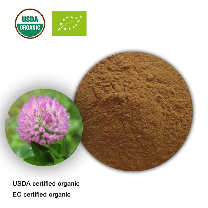 

USDA and EC Certified Organic red clover extract 20:1 Abiochanin A.Daidzein.Genistein.Sission.Ononin.Formononetin