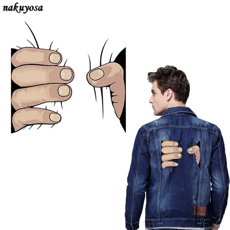 

Personality Grab hand Funny styles patch T-shirt Dresses Sweater Washable thermal transfer Printed iron on patch 32*18CM