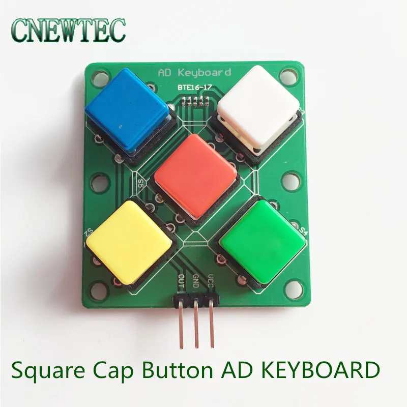 

colorful Square cap button Analog button module 5 five keys bte16-17