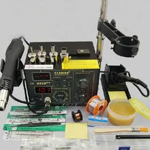 220 В/110 В Saike 852D++ паяльная станция горячего воздуха паяльная станция BGA De-paying 2 в 1 с поставкой Пневмопушка со стойкой, и много подарков