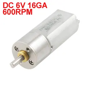 

Uxcell(R) Hot Sale 1Pcs DC 6V 16GA 600RPM Gear Box Dia Robot Micro Geared Motor Silver Tone