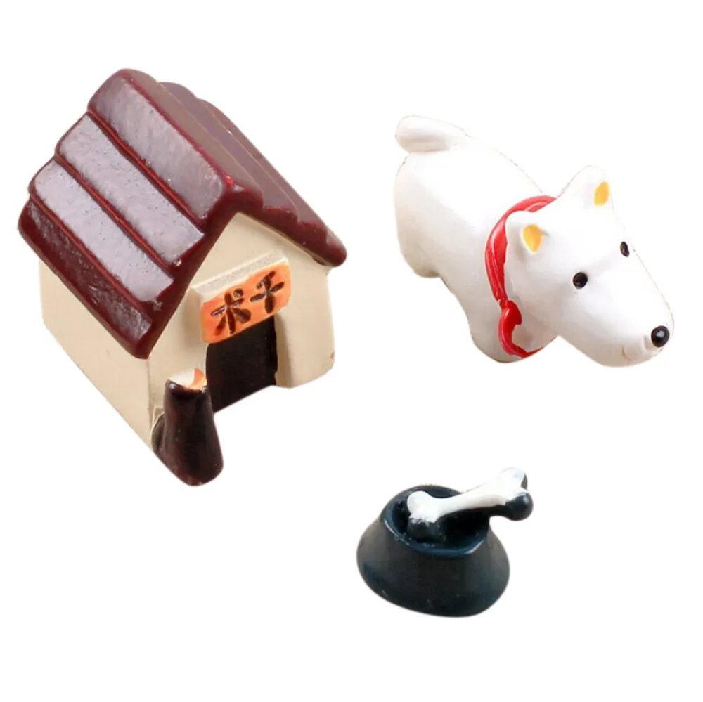 

3 Pcs Fairy Garden Cute Mini Resin Model Dog World Ornaments Craft Accessory Home Garden Decoration Crafts Artificial F300104