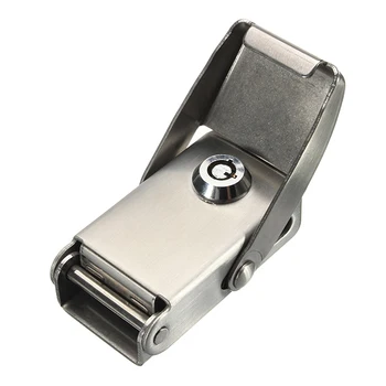 

304 Stainless Steel Concealed Toggle Latch Safety Catch Key Locking Spring Loaded New