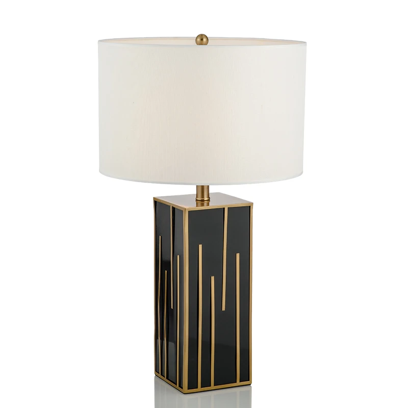 

Luxtry Retro Black Table Lamp For Living Room Bedroom Light Reading Black Metal Desk Lamp Fabric Lampshade Home Lighting abajour
