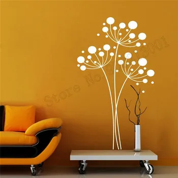 

Vinyl Art Removeable Dandelion Tree Wall Decoration Beauty Fashion Room Sticker Modern Decal Livingroom Poster Mural LY551