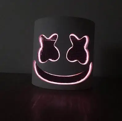 Закрученный сахар Dj Marshmello световой светодиодный маска шлем Косплэй опора для ночного клуба Электрический слог сто DJ Бар вечерние Rave оборудования - Цвет: 5