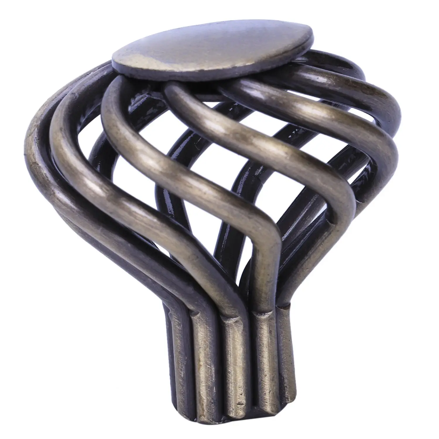 Vintage bird cage door pull knob closet cupboard drawer handle