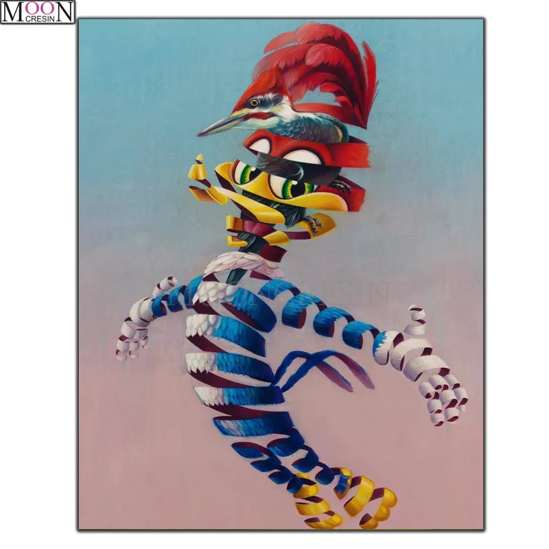 

5D DIY Diamond Painting Cross Cartoon Duck & Brids Dancing Diamond Embroidery Square Drill Diamond Mosaic Decoration Rhinestones