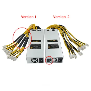 

Certificate antminer S9 T9 X3 L3+ 1600W power supply miner psu for BTC Litecoin mining sever psu 10*6pin for miner machine V9