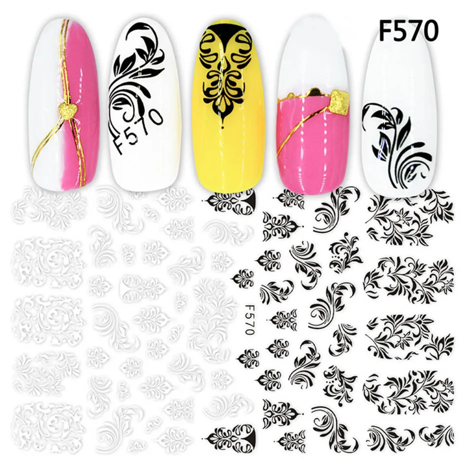 1 шт русские буквы дизайнерские наклейки для ногтей 3D Милые Мультяшные наклейки для дизайна ногтей DIY маникюрные Слайдеры для ногтей кончики JIF554-563 - Цвет: F570