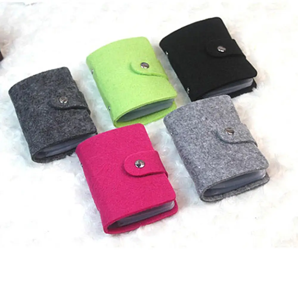 

New Vintage Women Men's ID Credit Card Button Case Holder Wallet Organizer Gifts