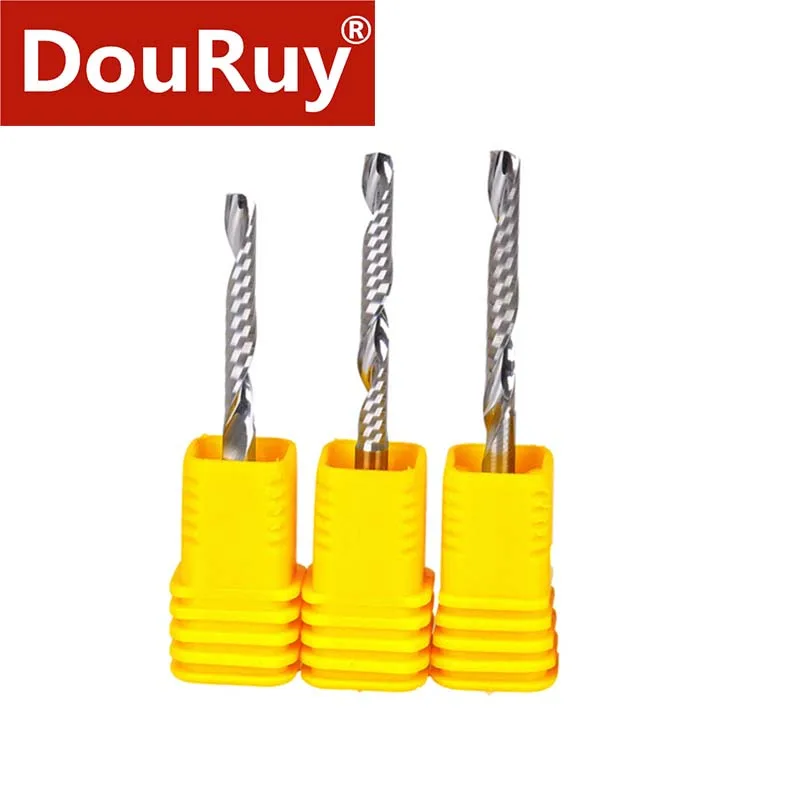 

5PCS shank dia 3.175mm one flute spiral router bits end mill milling cutter engraving tool for acrylic PVC plastic 2A series