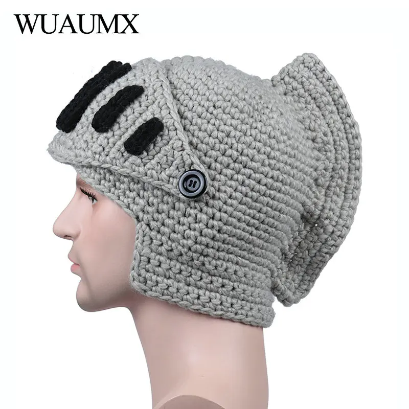 Tanie Wuaumx nowość rzymski kapelusz czapka zimowa czapki dla mężczyzn ciepła