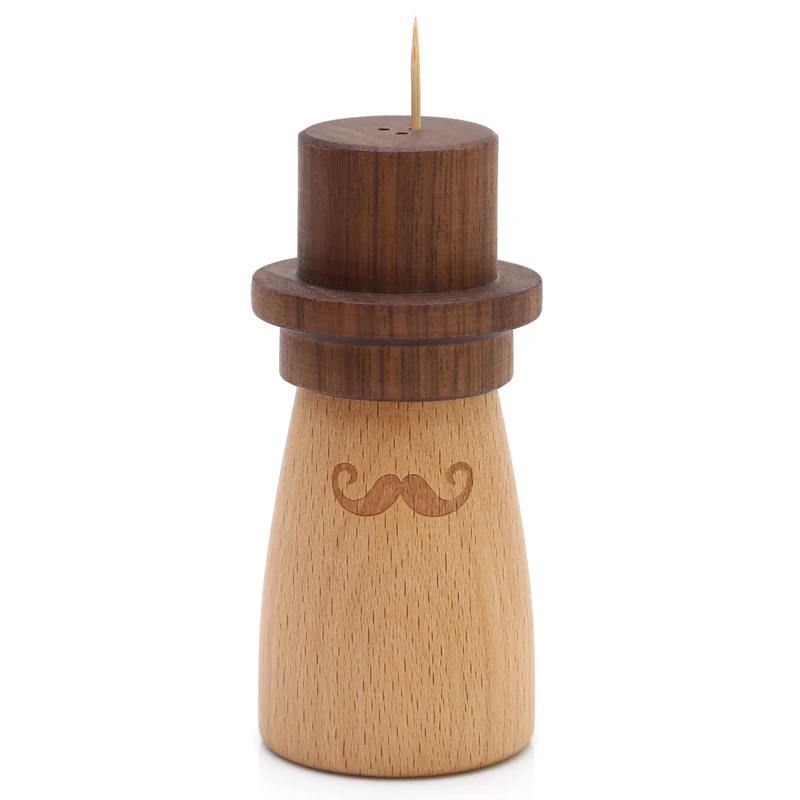 European Style Creative Portable Toothpick Holder Fashion Cotton Wooden