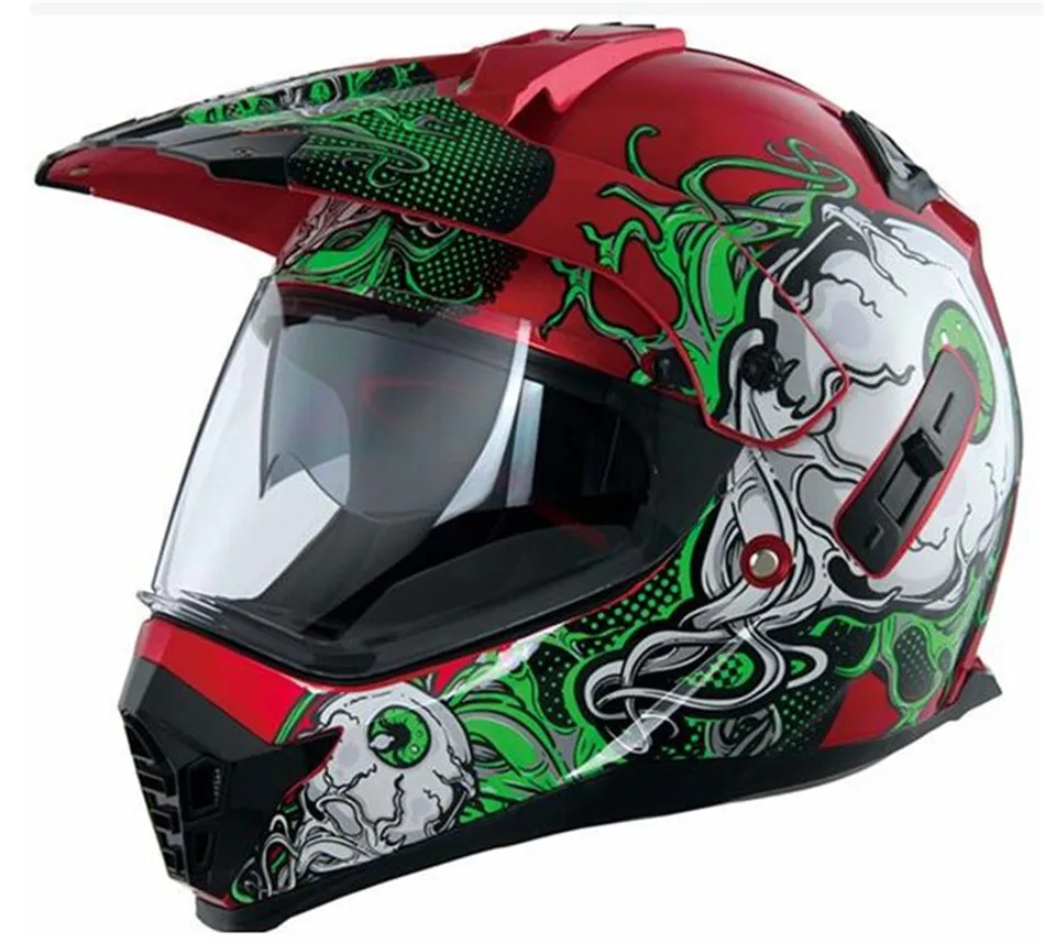 Capacete casco moto WANLI moto rcycle шлем с двойными линзами шлем для беговых гонок для внедорожных гонок мотоциклетный шлем с внутренним солнцезащитным козырьком