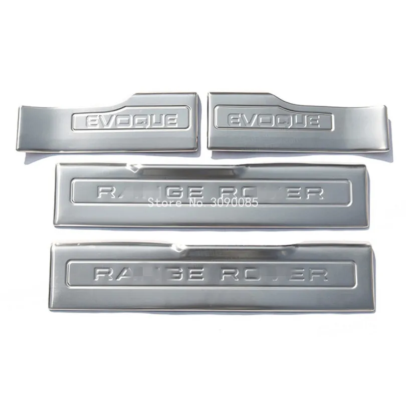 304 нержавеющая сталь внутри порога Накладка без крышки лампы Накладка для Range Rover Evoque 2012- аксессуары - Название цвета: Silver