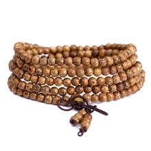 Mala pulseira de contas de madeira 108, mais recente wenge pulseira budista tibetana, rosário de madeira, pulsera hombre masculino mulher