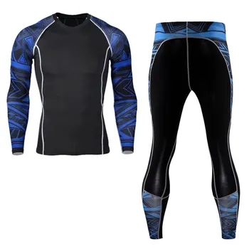 

2017 New Fashion Mens Compression Pants 3D Print Quick Dry Skinny Leggings Tights Fitness MMA Pants Stitching Tousers